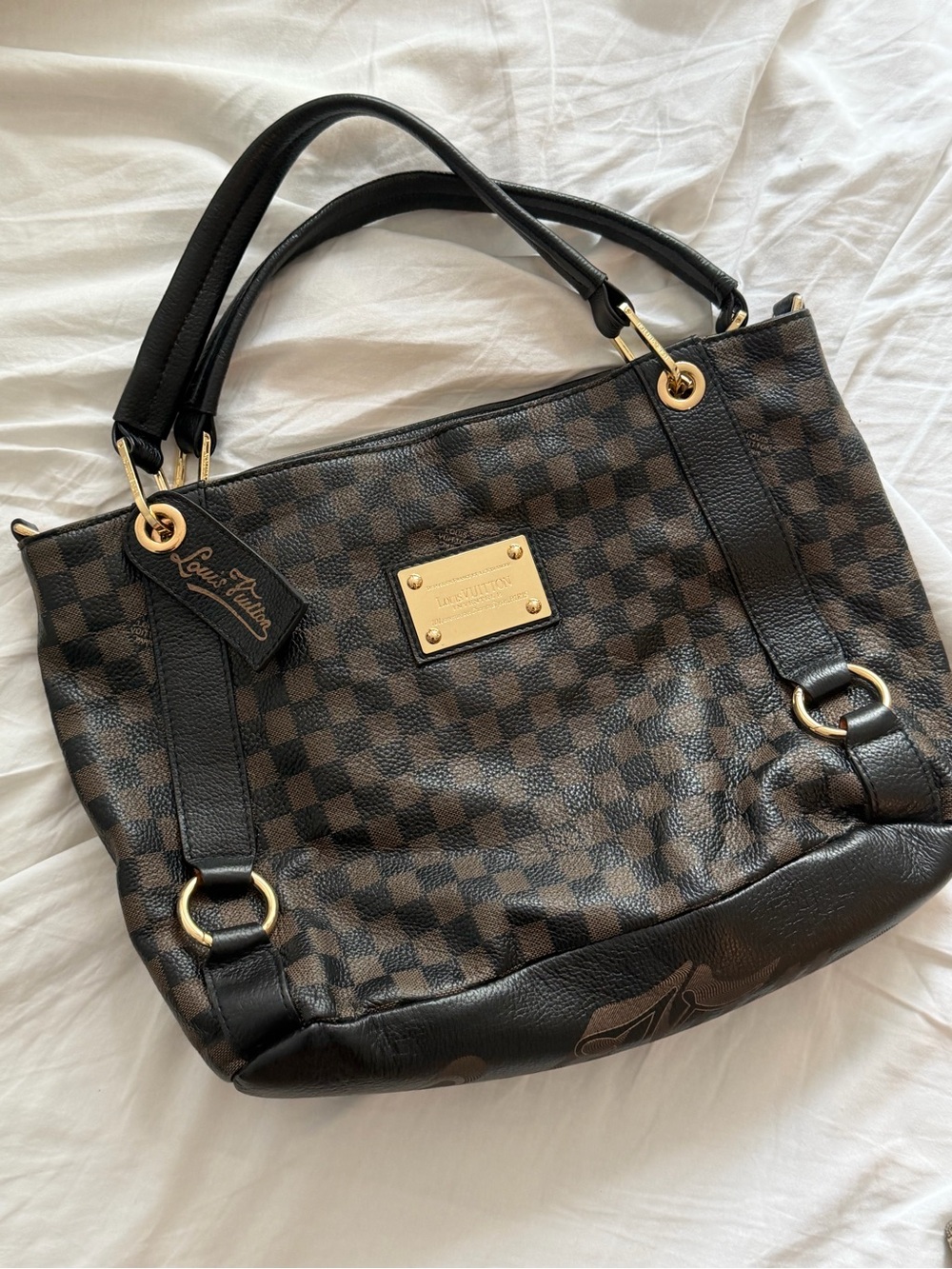 Louis Vuitton Brown & Black Damier Canvas Shoulder Bag